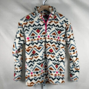 Eddie Bauer Size XS Women Top Jacket Fleece 1/4 Zip Hiking Outdoors Cozy Soft